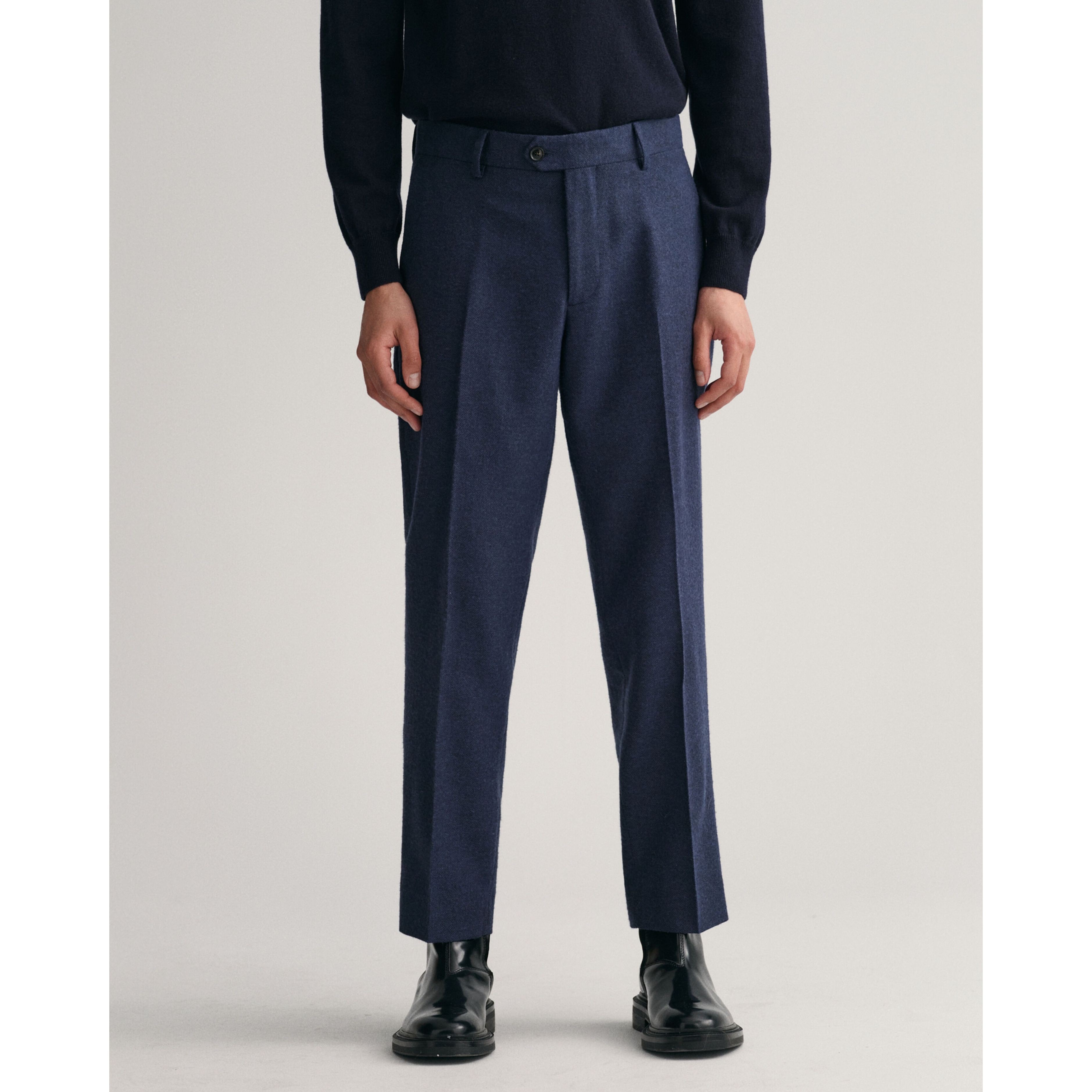 GANT Kelnės vyrams, Mėlyna, TAPERED HERRINGBONE PANTS 2