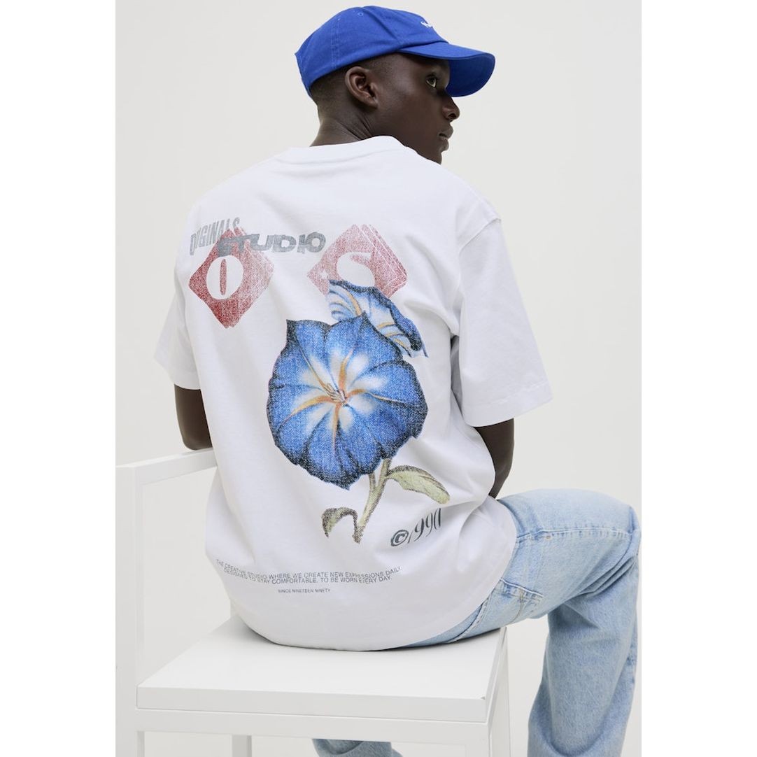 JACK & JONES Marškinėliai vyrams, Balta, Retiro back tee 8