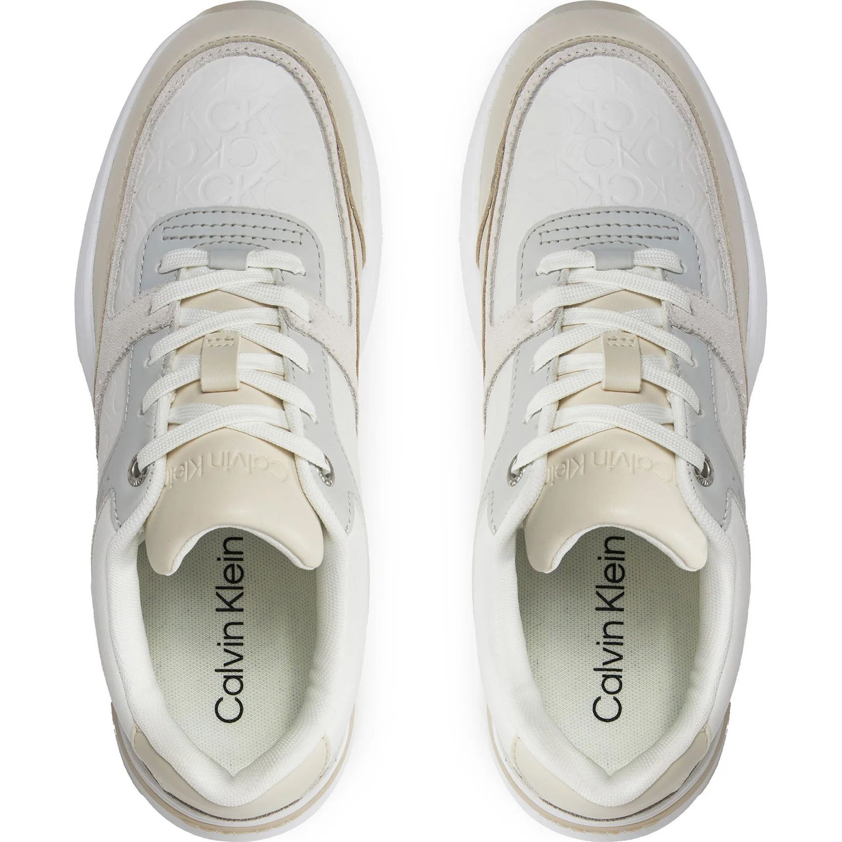 CALVIN KLEIN Laisvalaikio bateliai moterims, Smėlio, Elevated - mix leisure 4