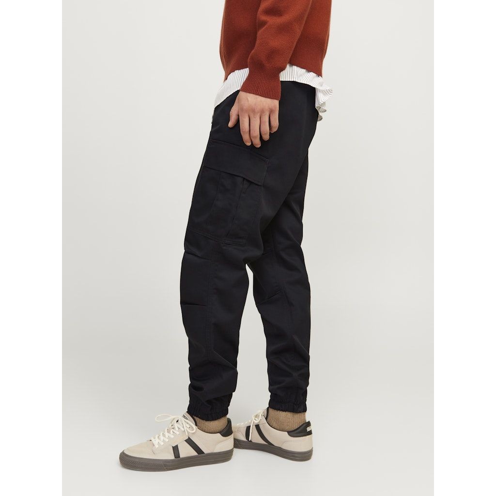 JACK & JONES Laisvalaikio kelnės vyrams, Juoda, Kane 4