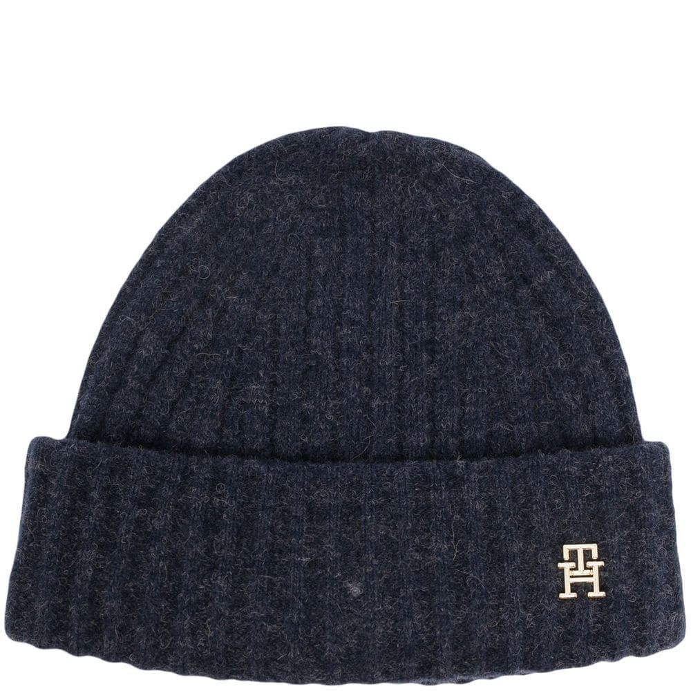 TOMMY HILFIGER Kepurė moterims, Mėlyna, FLUFFY BEANIE 1