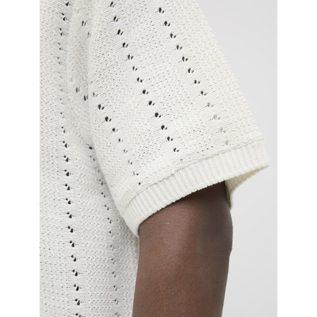 JACK & JONES Polo marškiniai trumpos rank. vyrams, Balta, Paros knit easter polo 3