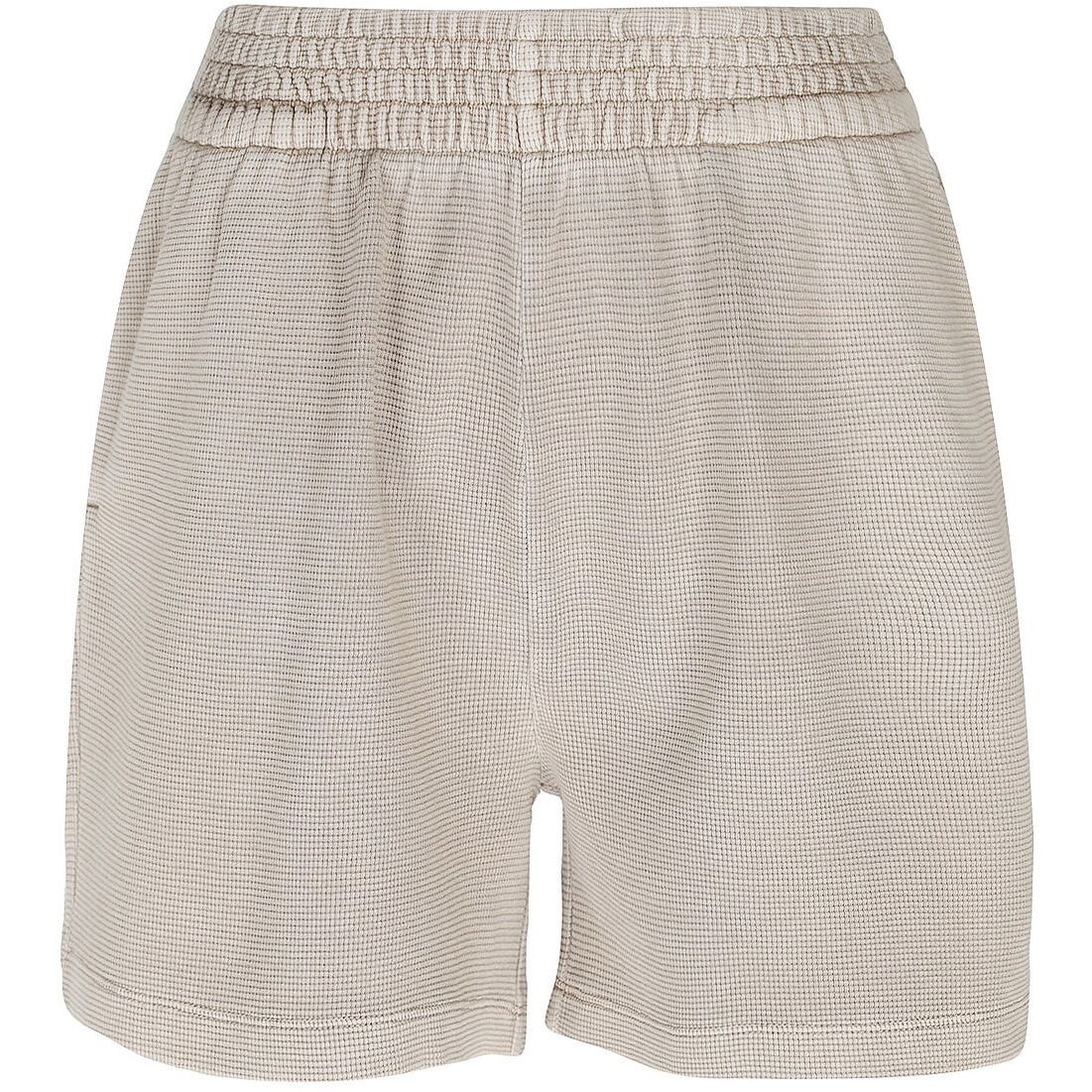 CALVIN KLEIN JEANS Šortai moterims, Smėlio, Waffle loose shorts 1