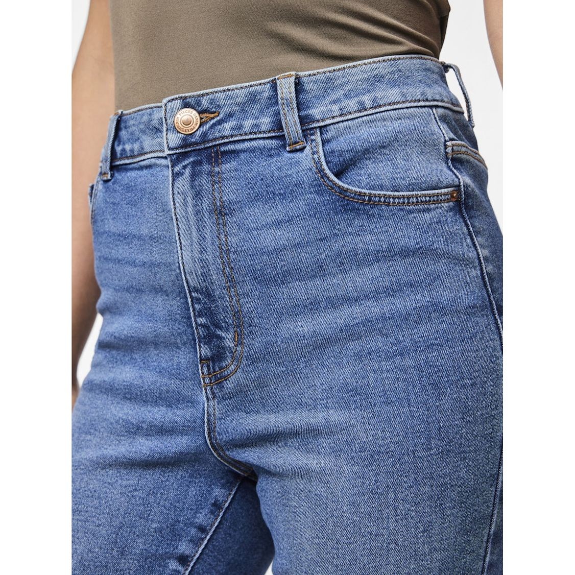 PIECES Aptempti džinsai moterims, Mėlyna, PCDANA HW SKINNY JEAN 4