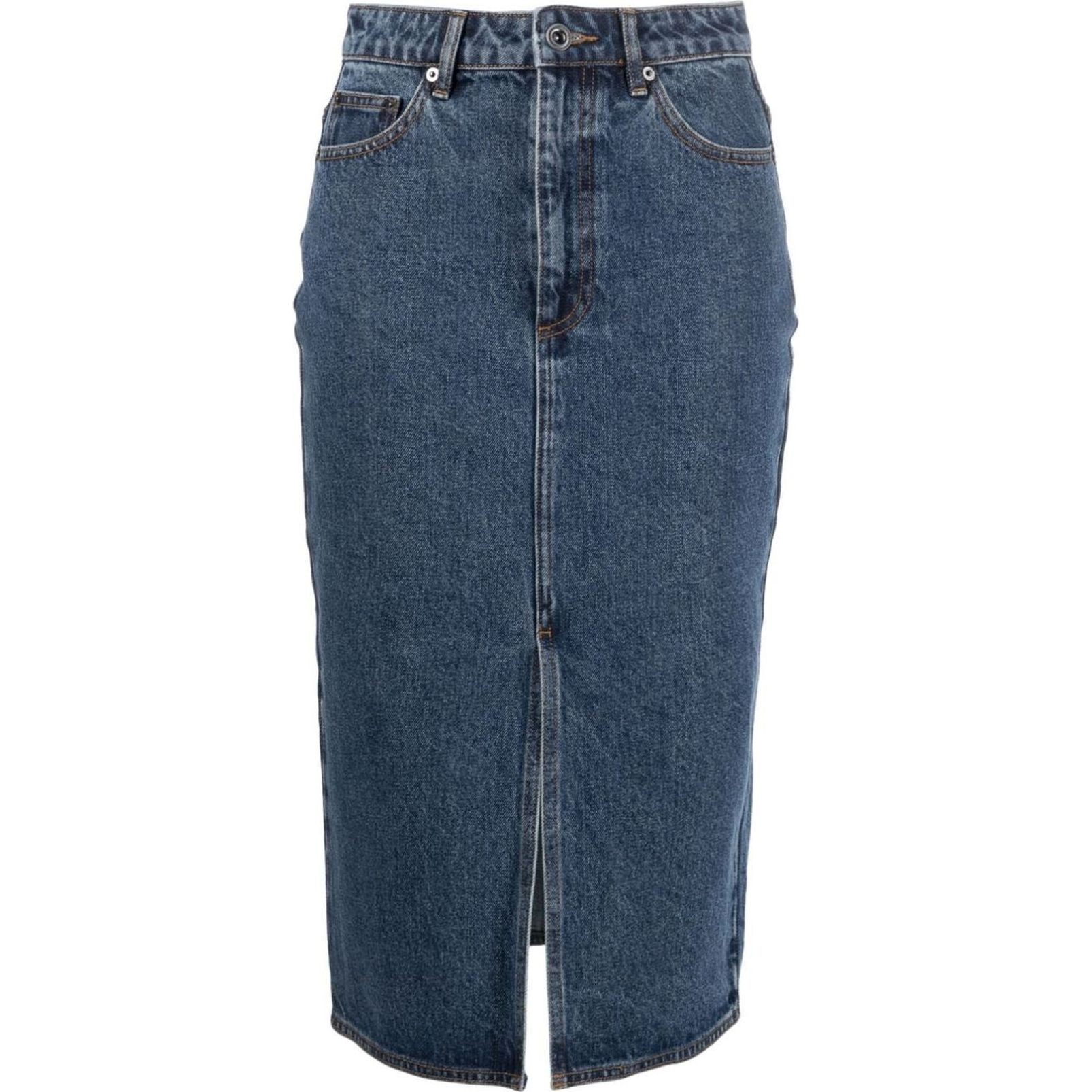 SELF PORTRAIT Midi sijonas moterims, Mėlyna, Denim midi skirt 1