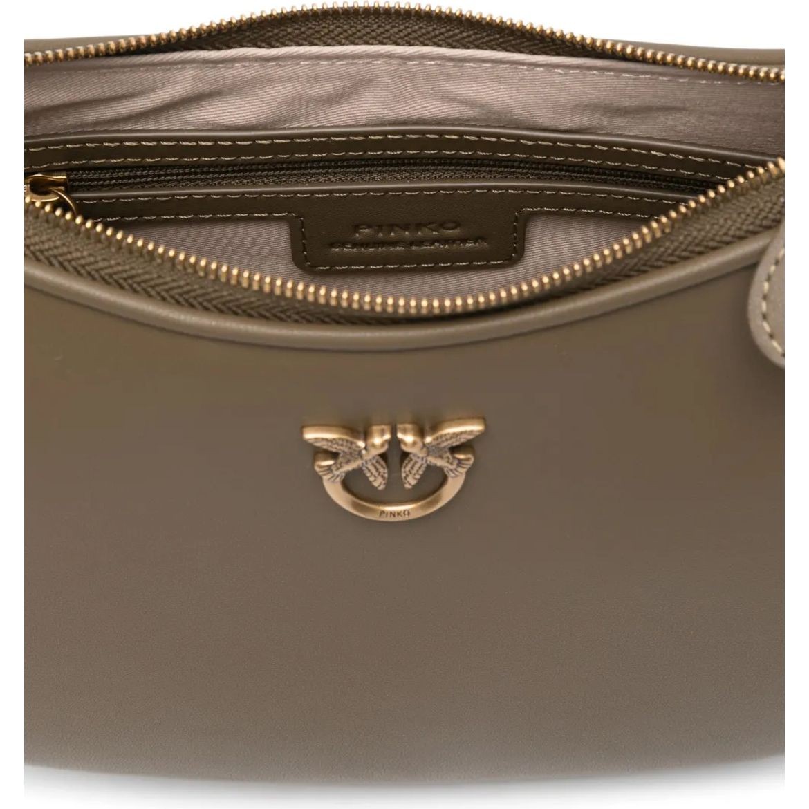 PINKO Rankinė per petį moterims, Ruda, Mini half moon shoulder bag 4