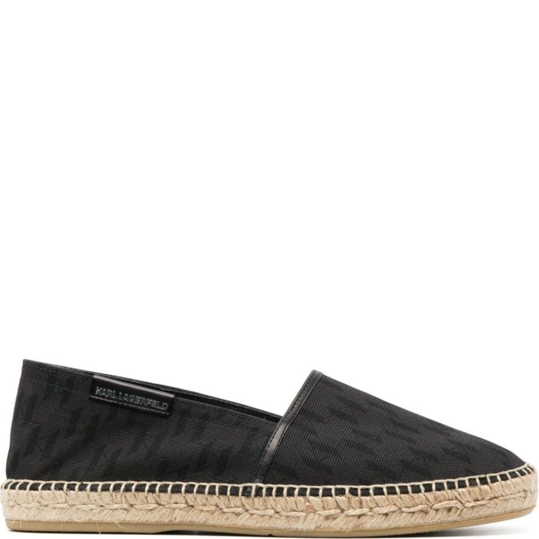 KARL LAGERFELD Espadrilės vyrams, Juoda, Kamino monogram espadrille 2