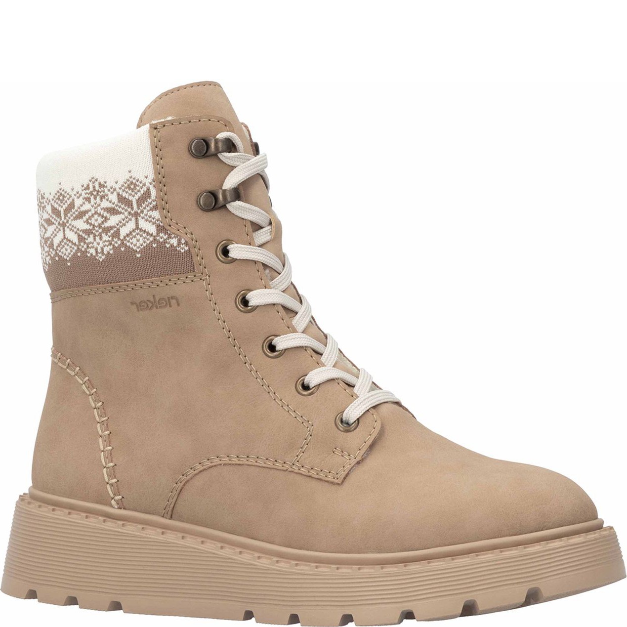 RIEKER Aulinukai moterims, Smėlio, Ladies mid height boots 1