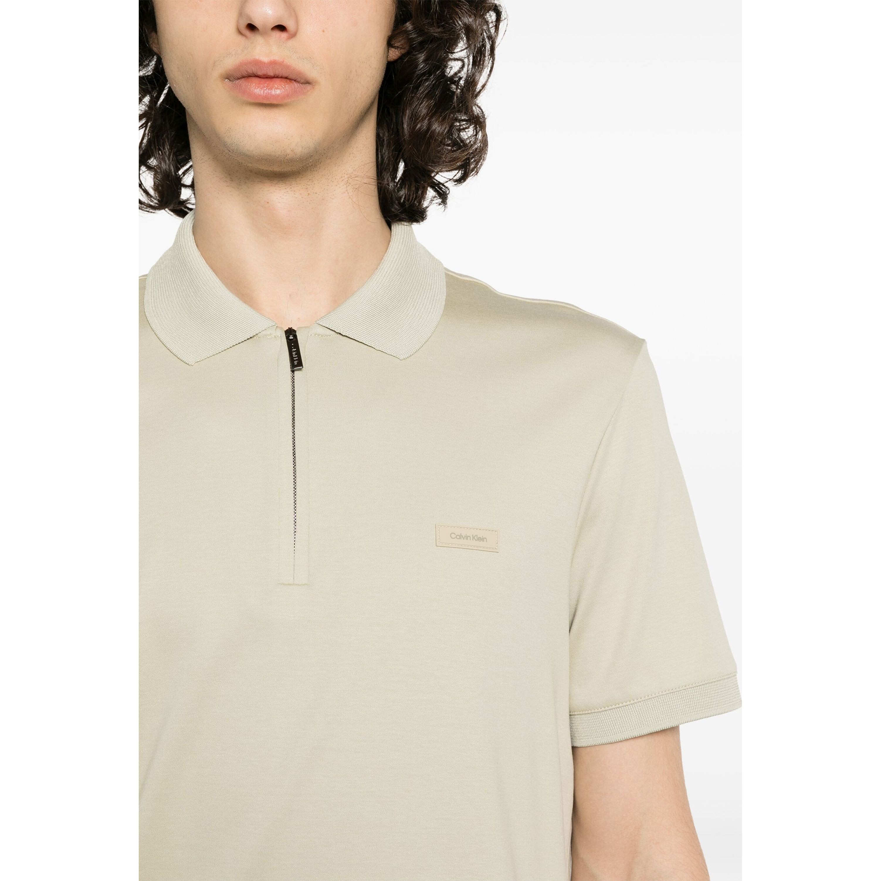 CALVIN KLEIN Polo marškiniai trumpos rank. vyrams, Žalia, S/s polo 4