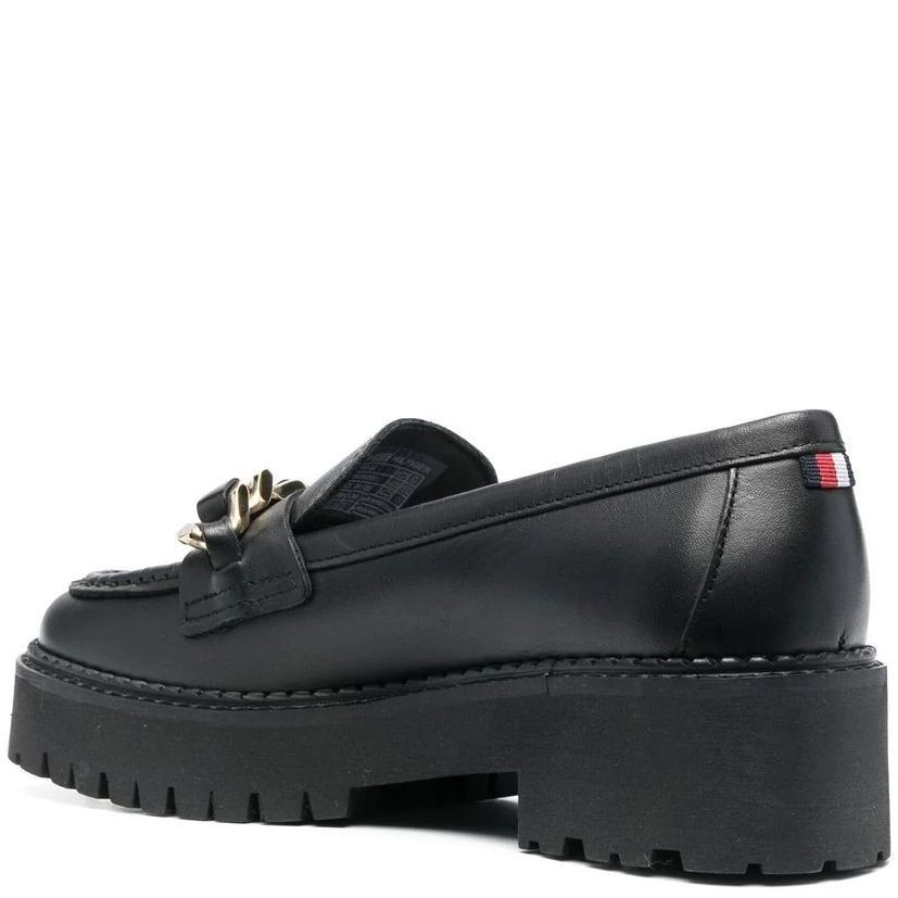 TOMMY HILFIGER Loaferiai moterims, Juoda, CHAIN CHUNKY LOAFER 3