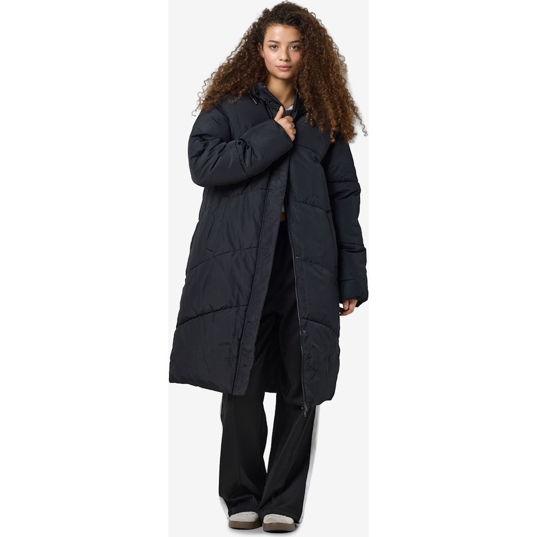 NOISY MAY Pūkinis paltas moterims, Juoda, Tenna long jacket 7