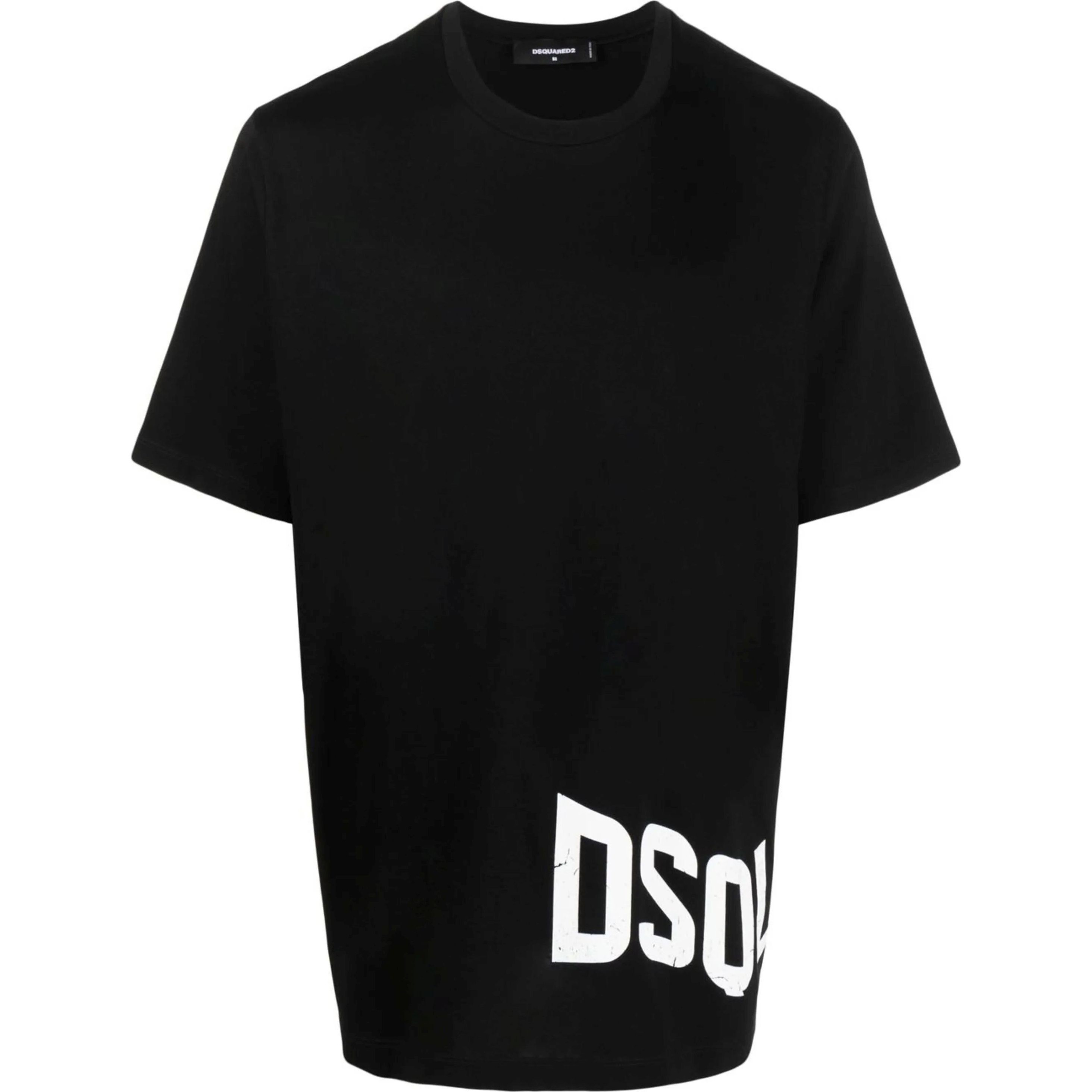 DSQUARED2 Marškinėliai trump. rankovėmis vyrams, Juoda, Short sleeve t-shirt