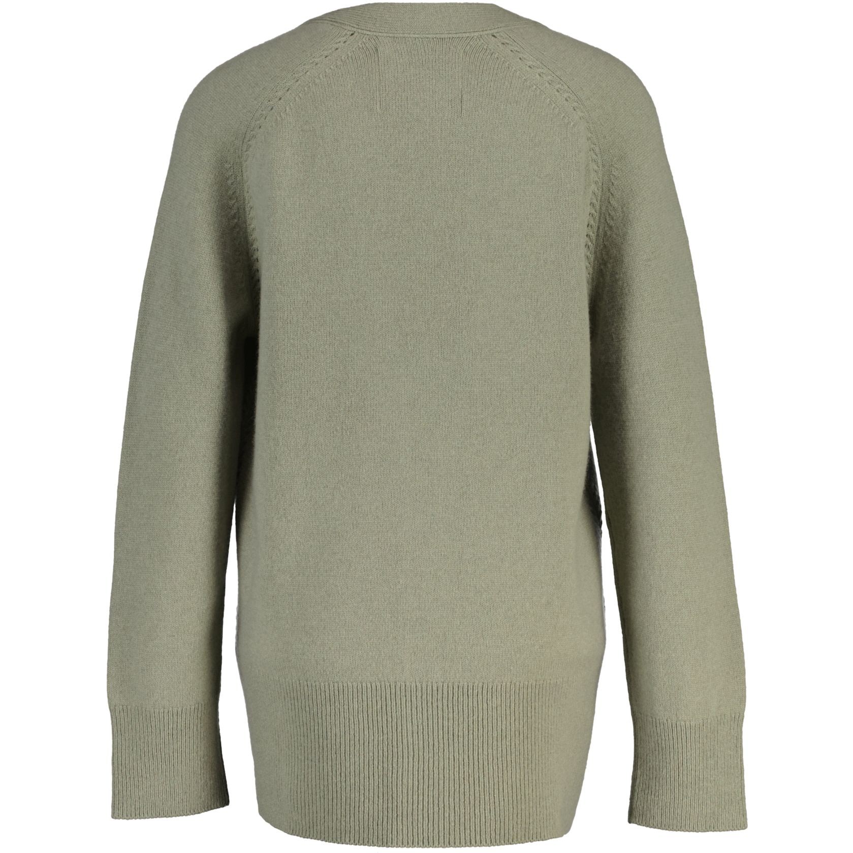 GANT Kardiganas moterims, Žalia, detail knit cardigan 2