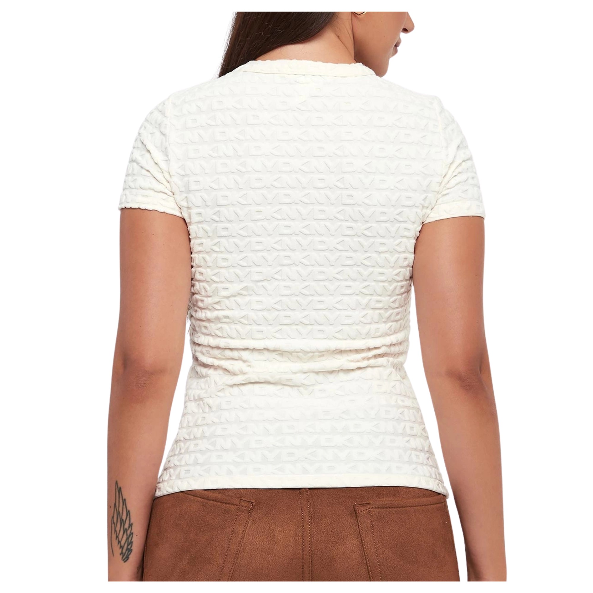 DKNY Palaidinės moterims, Smėlio, Logo jacquard sl cre 3