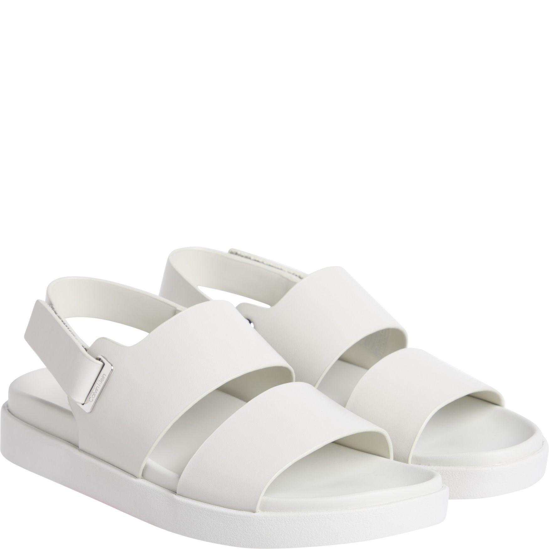 CALVIN KLEIN Basutės moterims, Smėlio, Flat sandal eyel 1