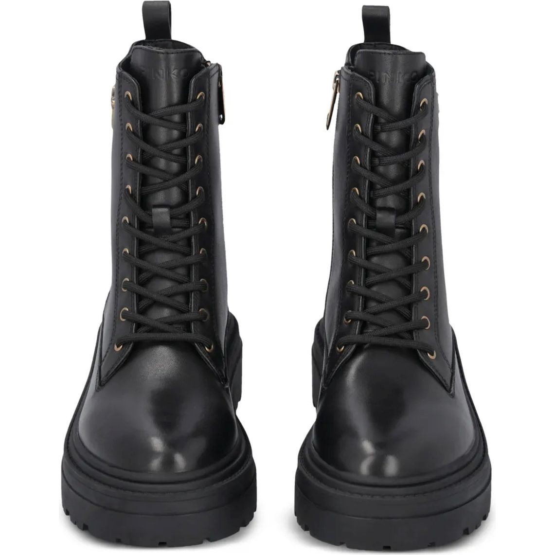 PINKO Auliniai moterims, Juoda, Mia leather combat boots 6