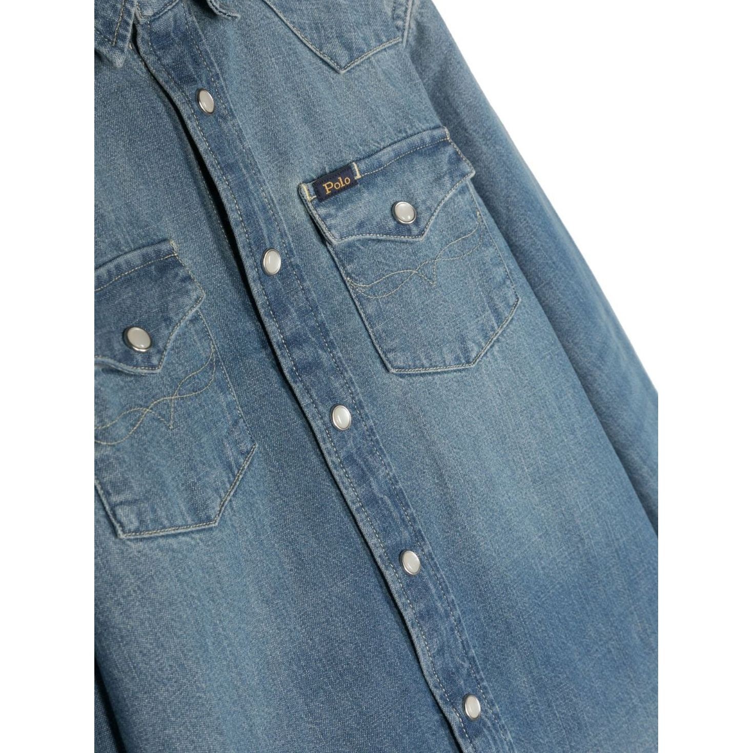 RALPH LAUREN KIDS Marškiniai ilgomis rankovėmis berniukams, Mėlyna, Button front shirt (8-20) 3