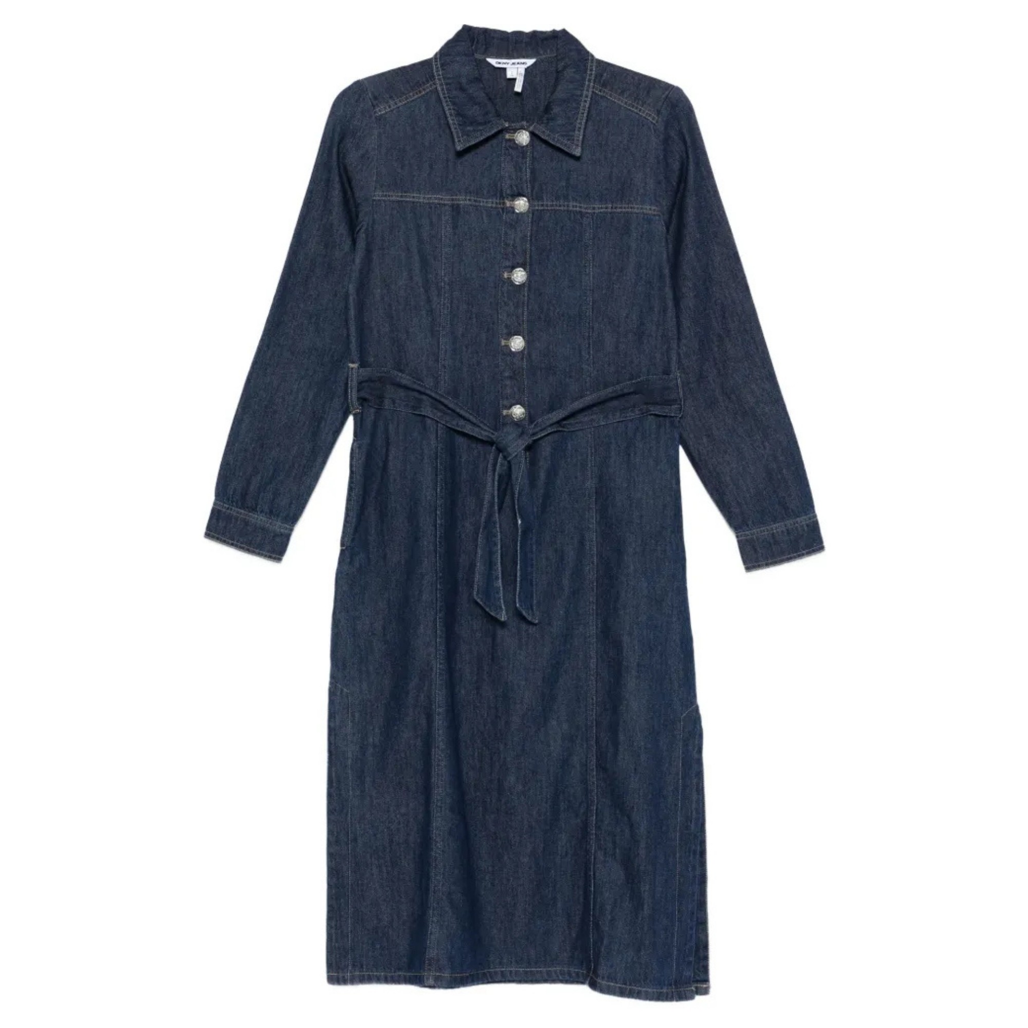 DKNY Midi suknelė moterims, Mėlyna, Self belt maxi dress 1