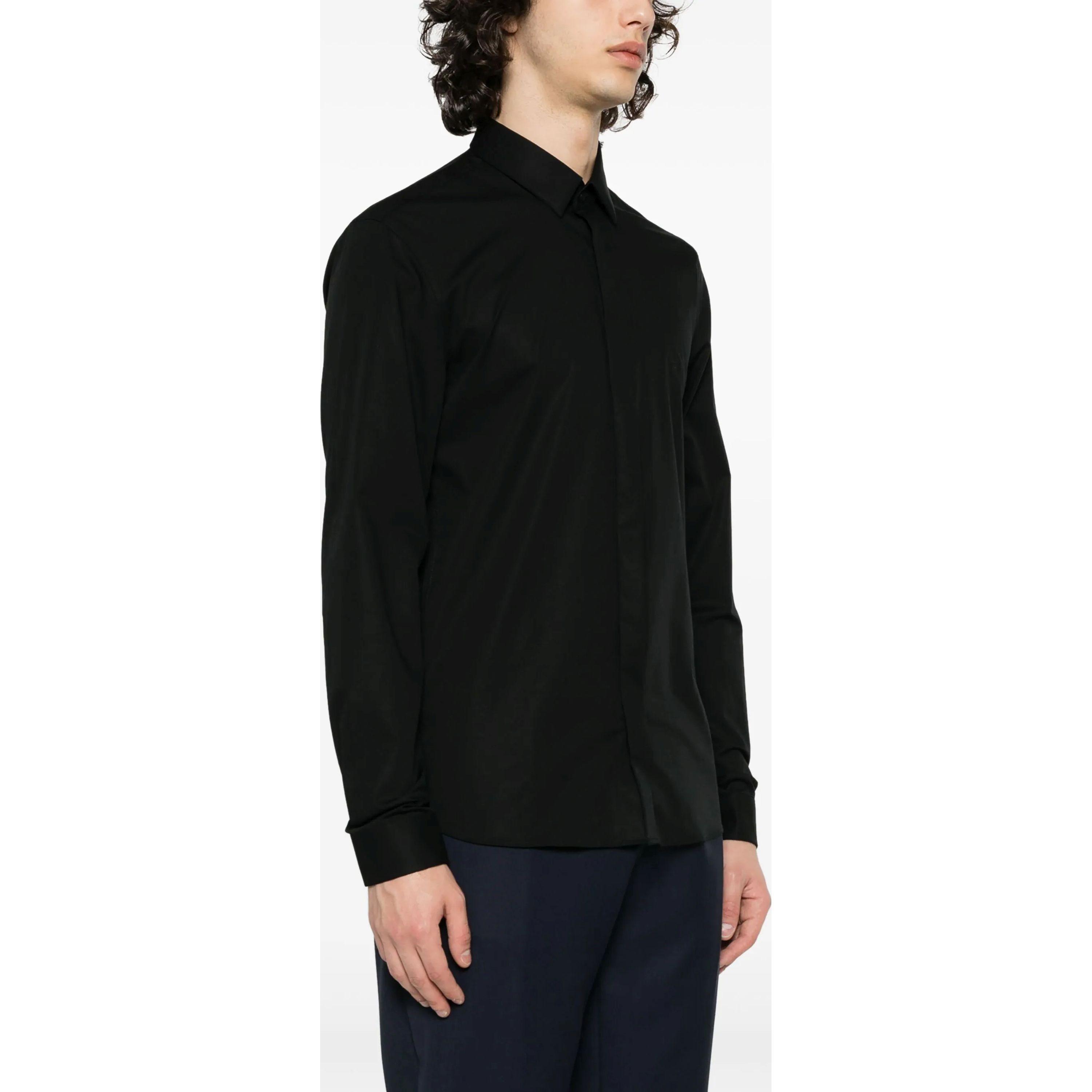 CALVIN KLEIN Marškiniai ilgomis rankovėmis vyrams, Juoda, L/s shirt 2