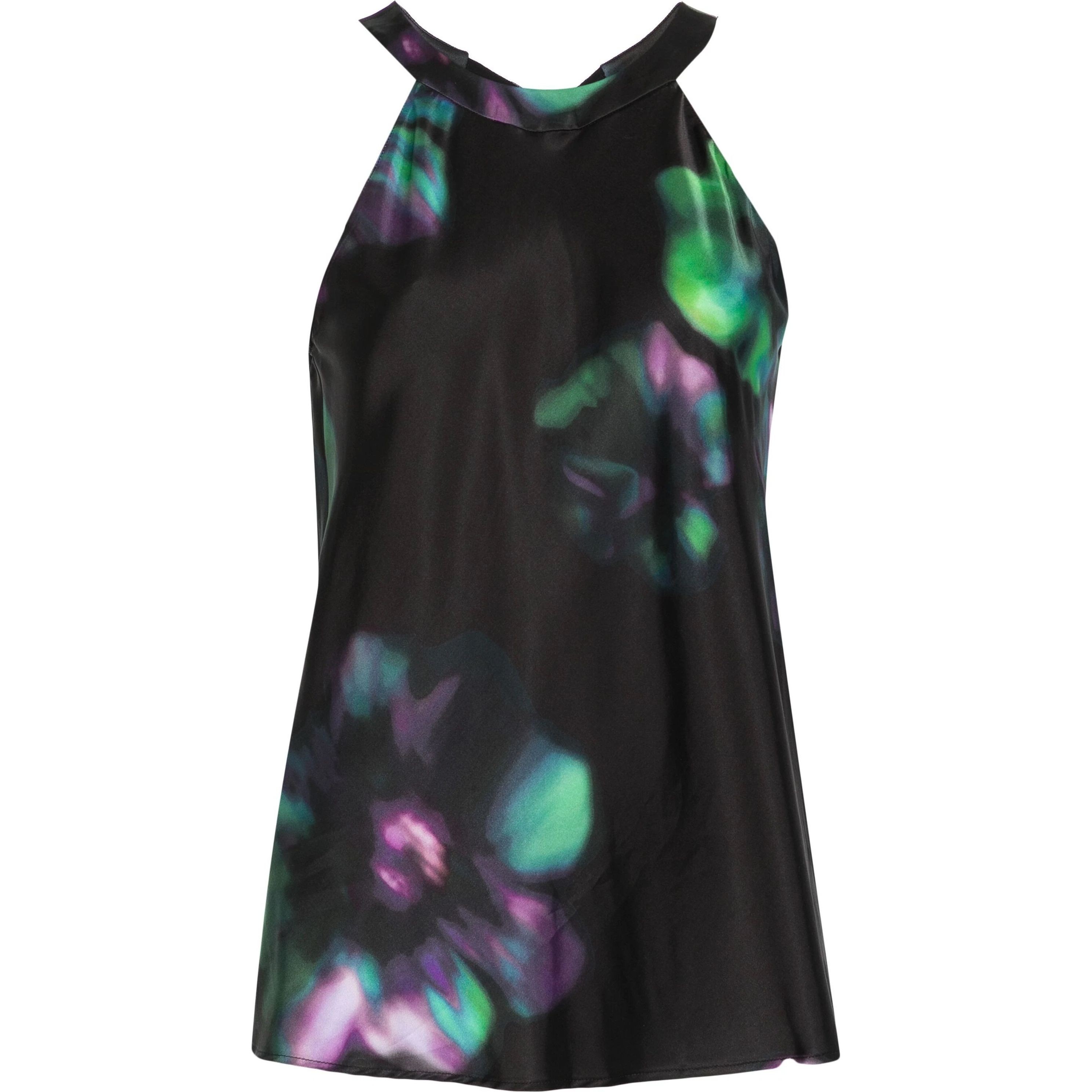 PINKO Marškiniai be rankovių moterims, Juoda, Sleeveless satin top