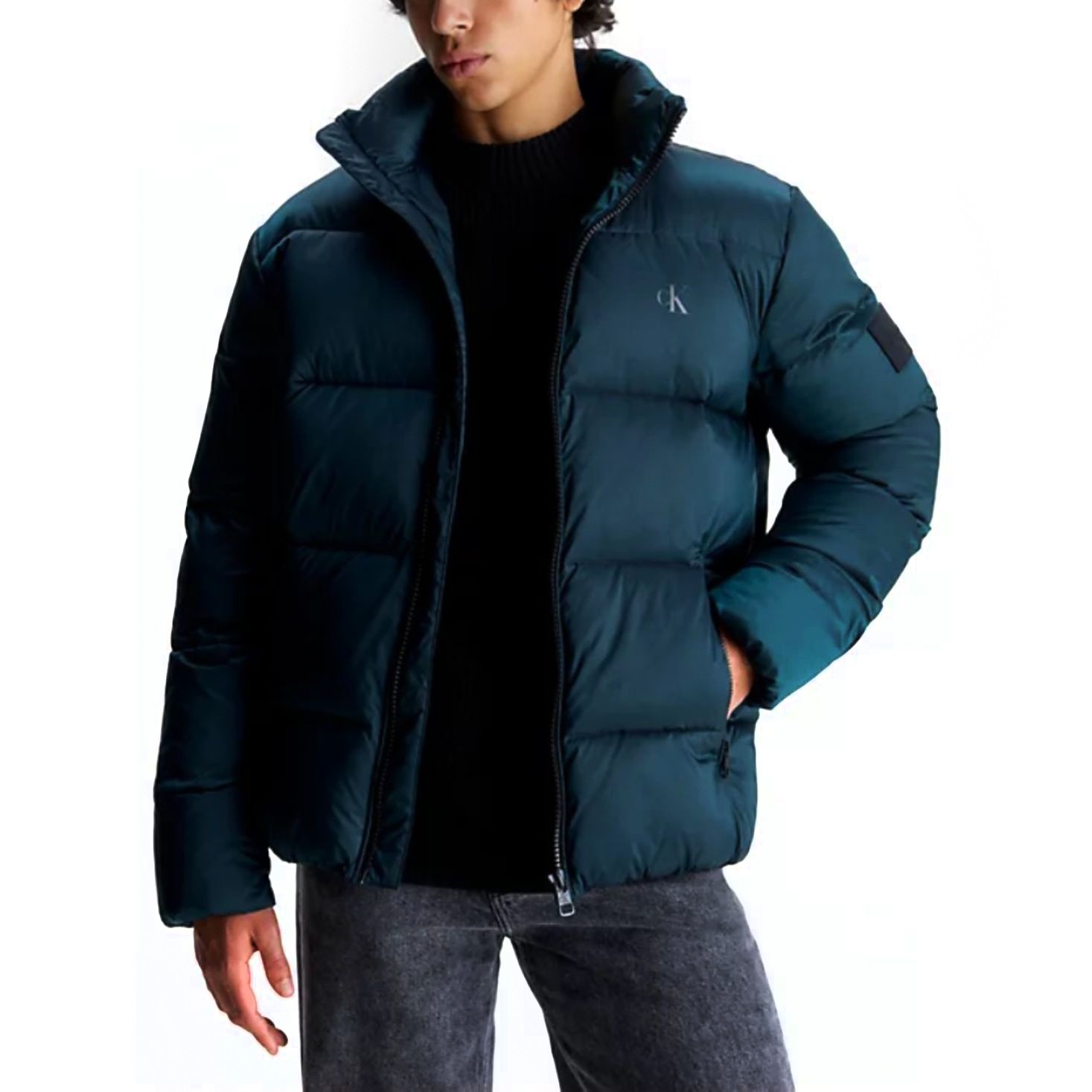 CALVIN KLEIN JEANS Pūkinė striukė vyrams, Mėlyna, Tt ripstop puffer jacket 2
