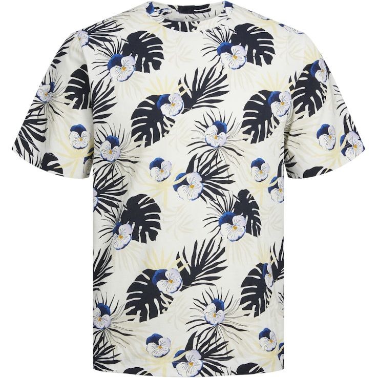 JACK & JONES Marškinėliai vyrams, Smėlio, JORTULUM AOP TEE SS 1