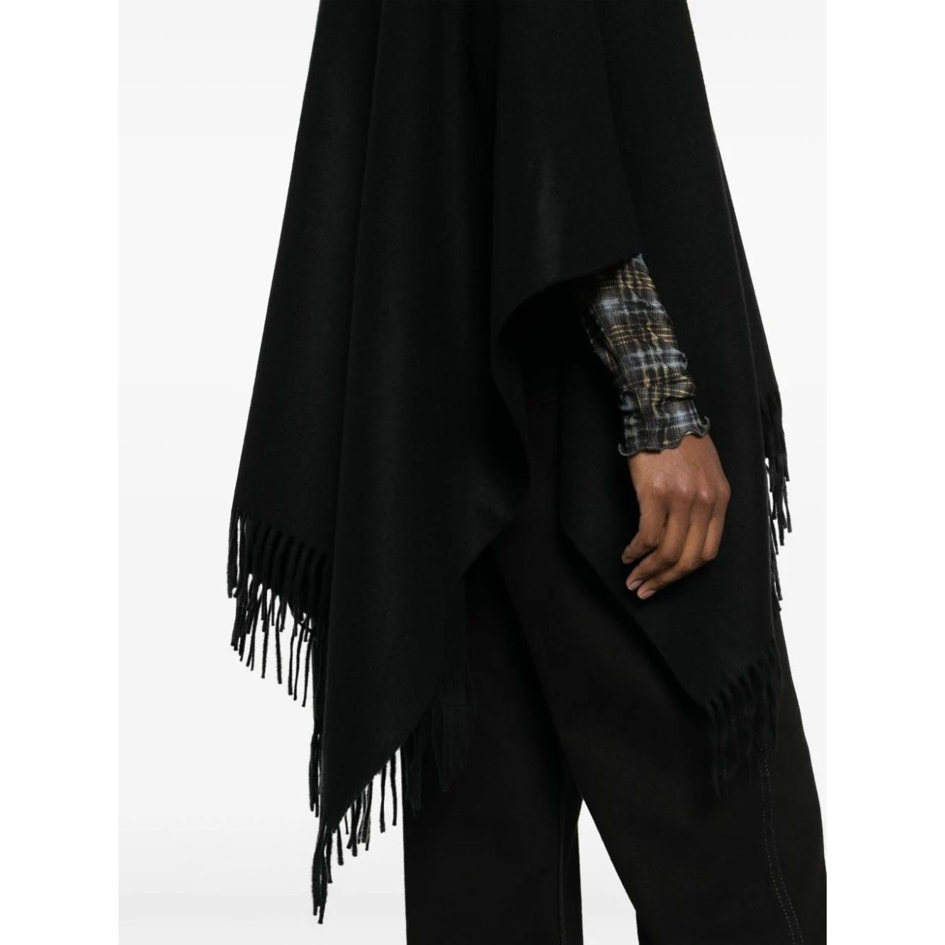 VINCE Pončas moterims, Juoda, Cashmere blend face solidcape 4