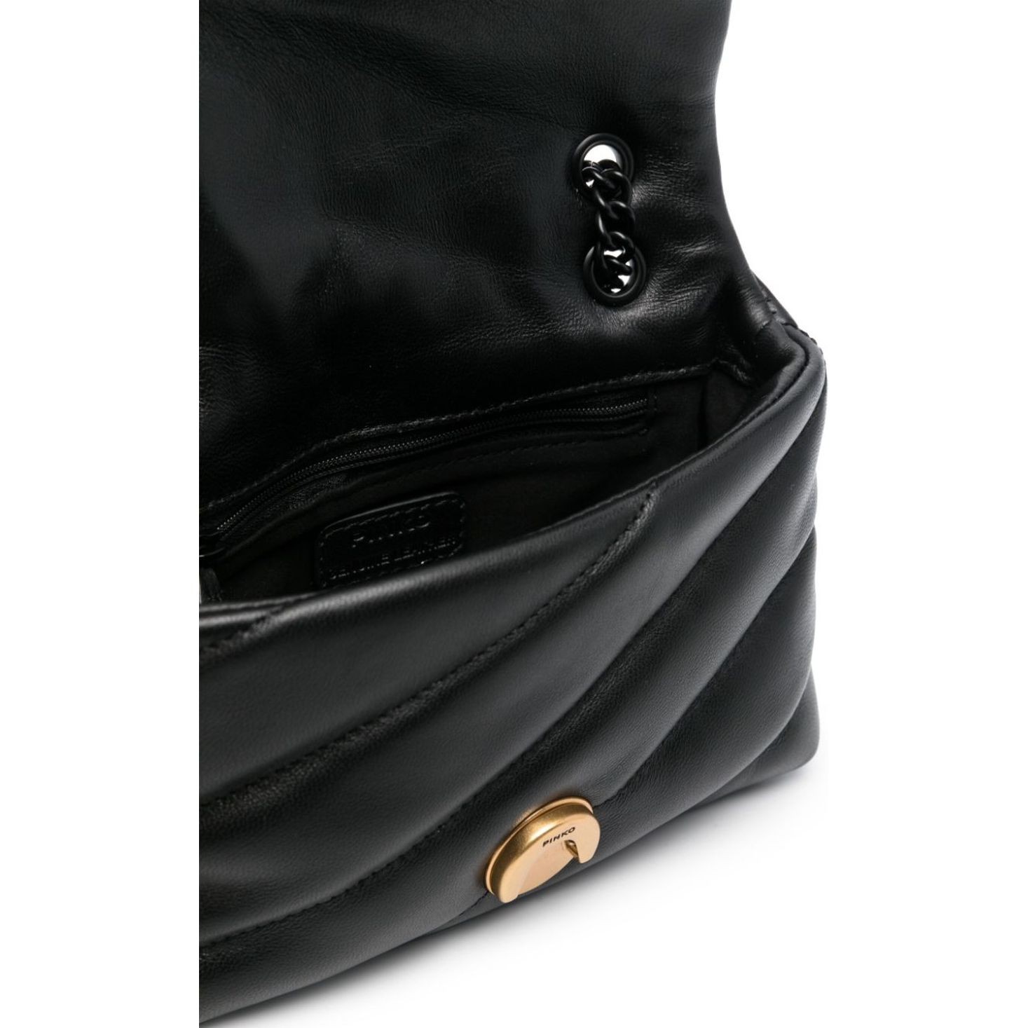 PINKO Rankinė per petį moterims, Juoda, Love puff crossbody bag 4