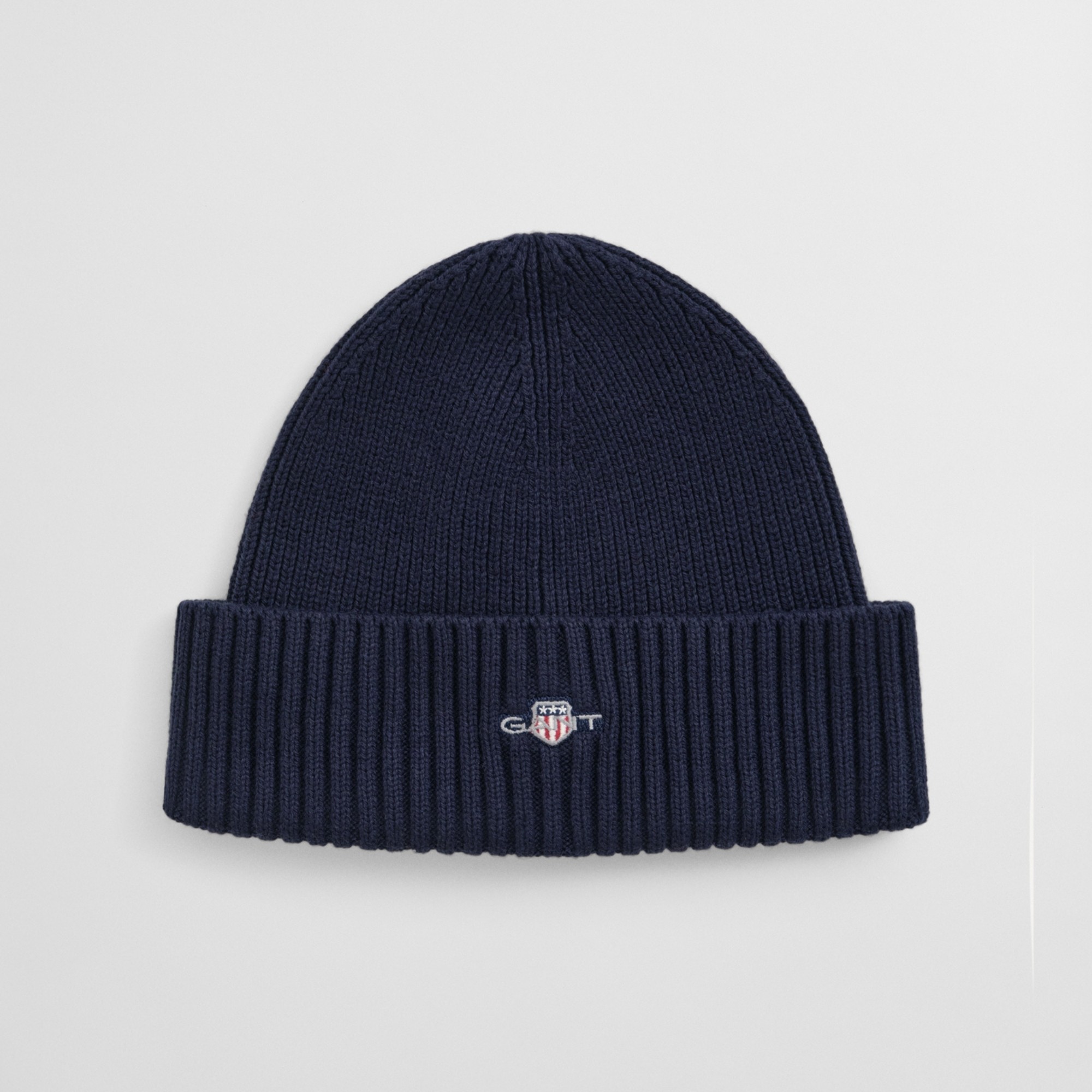 GANT Kepurė vyrams, Mėlyna, cotton blend logo beanie