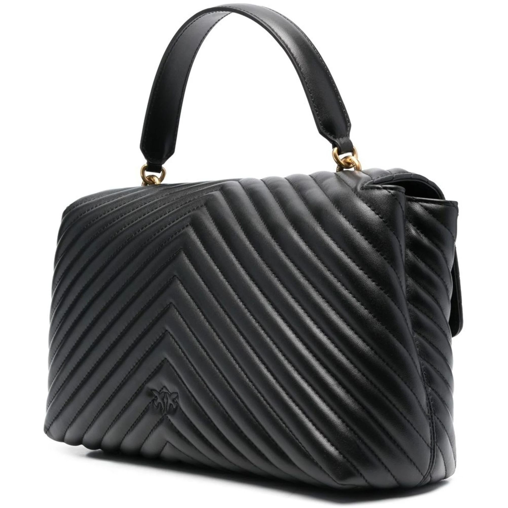 PINKO Pirkinių krepšys moterims, Juoda, Love tote bag 2