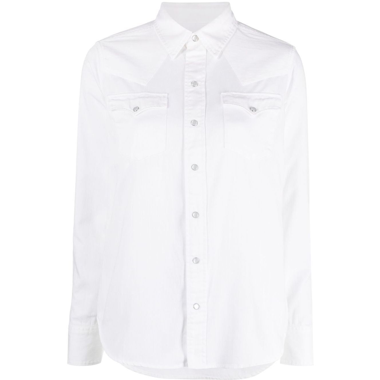 POLO RALPH LAUREN Marškiniai ilgomis rankovėmis moterims, Balta, Long sleeve button front shirt