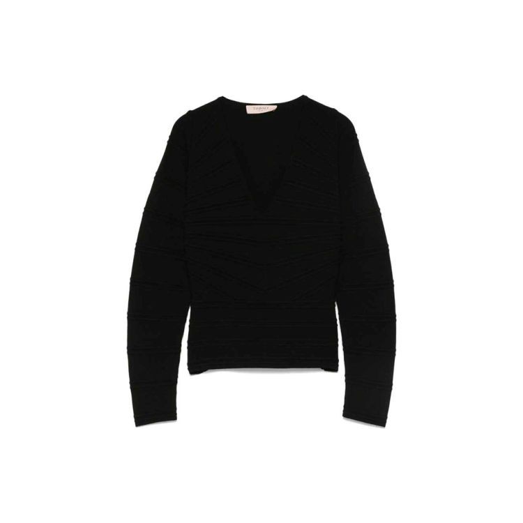 TWINSET Megztinis moterims, Juoda, Knitted sweater