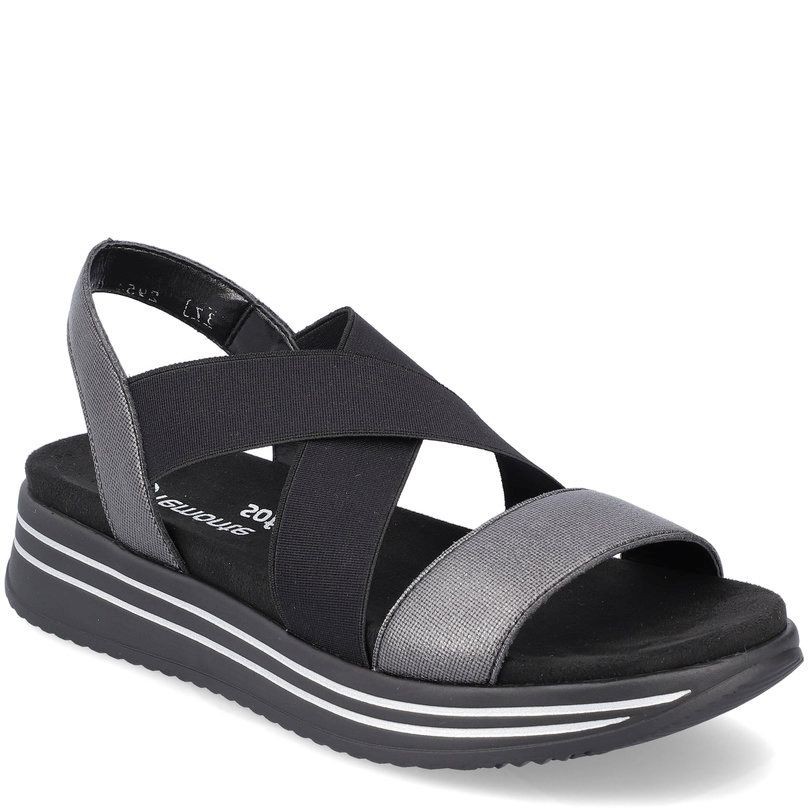 REMONTE Basutės moterims, Juoda, SANDALS 1