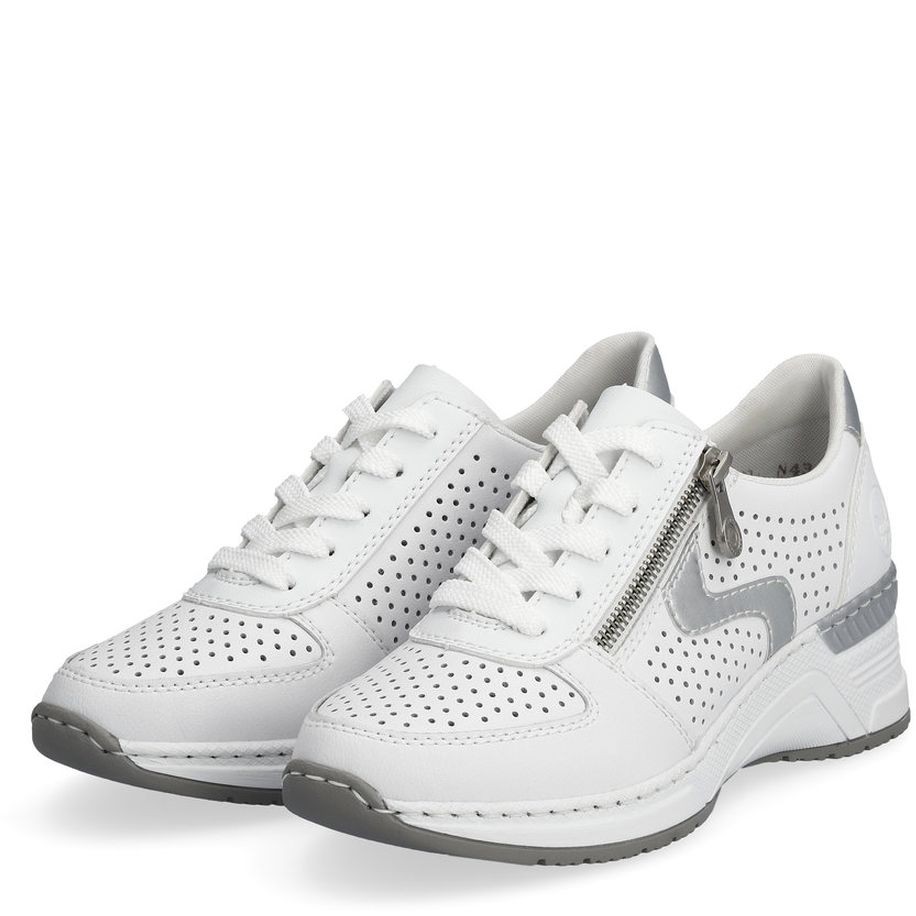 RIEKER Laisvalaikio bateliai moterims, Balta, LEISURE 10