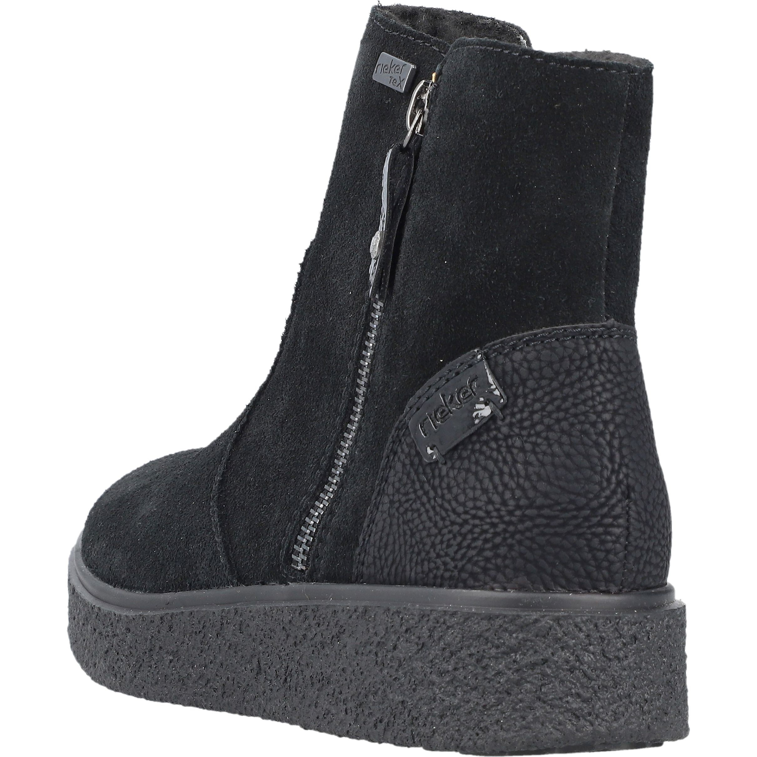 RIEKER Aulinukai moterims, Juoda, Ladies mid height boots 7