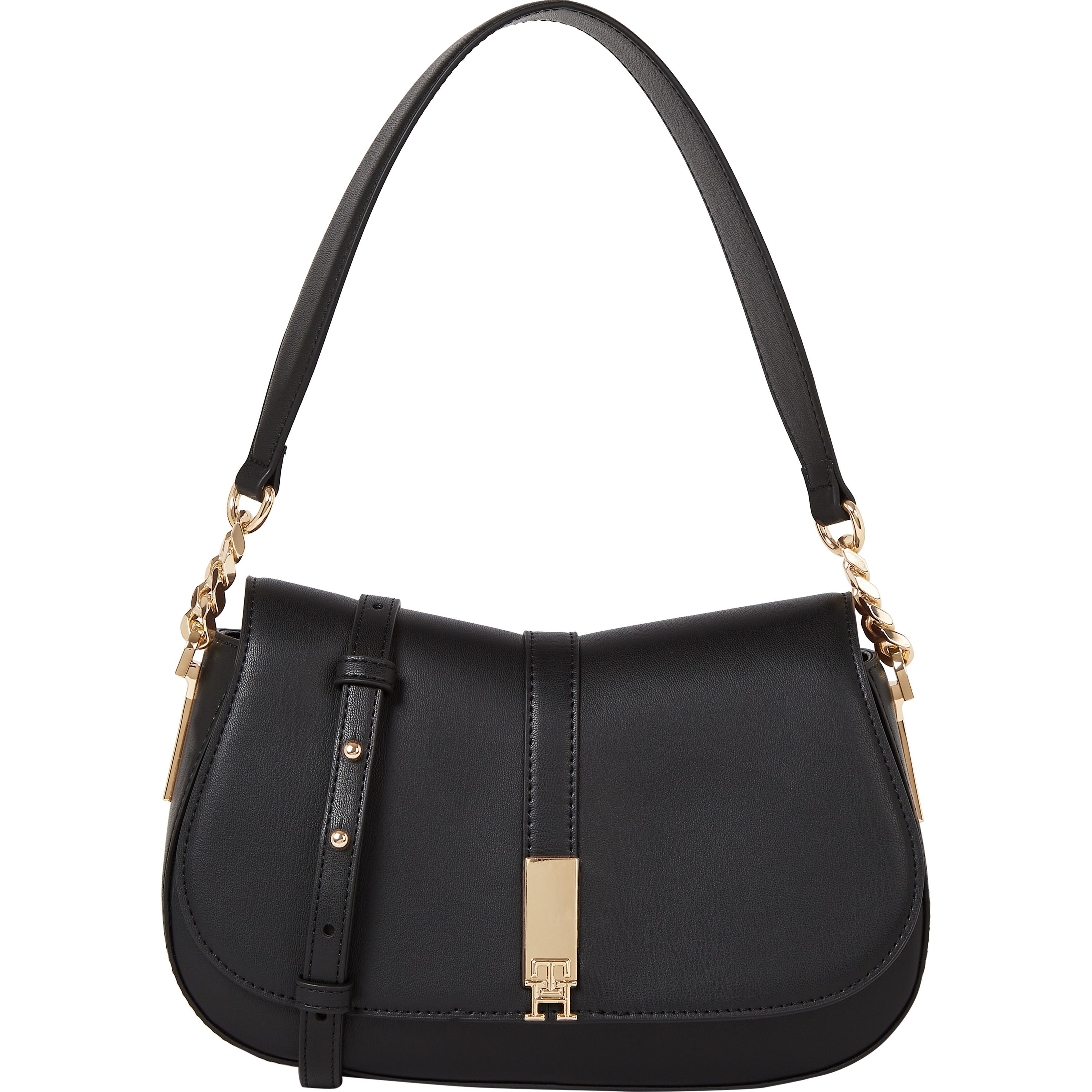 TOMMY HILFIGER Rankinė per petį moterims, Juoda, Heritage saddle bag 1