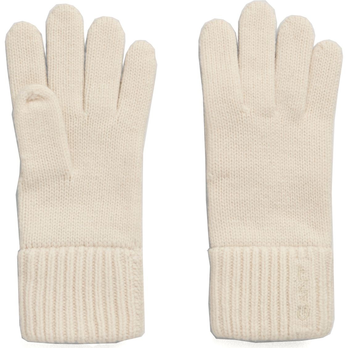 GANT Pirštuotos pirštinės moterims, Balta, WOOL KNIT GLOVES