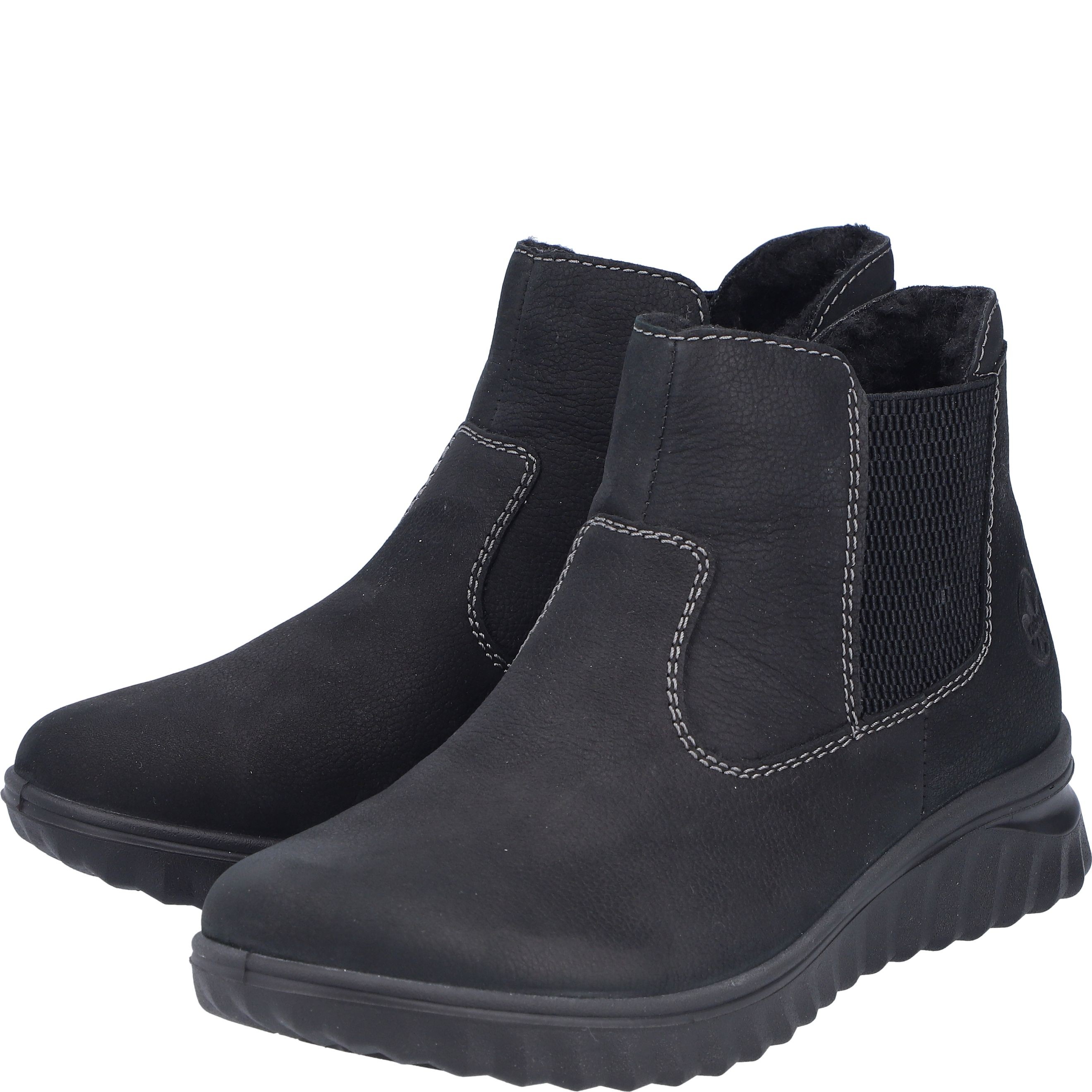 RIEKER Aulinukai moterims, Juoda, Ladies mid height boots 11