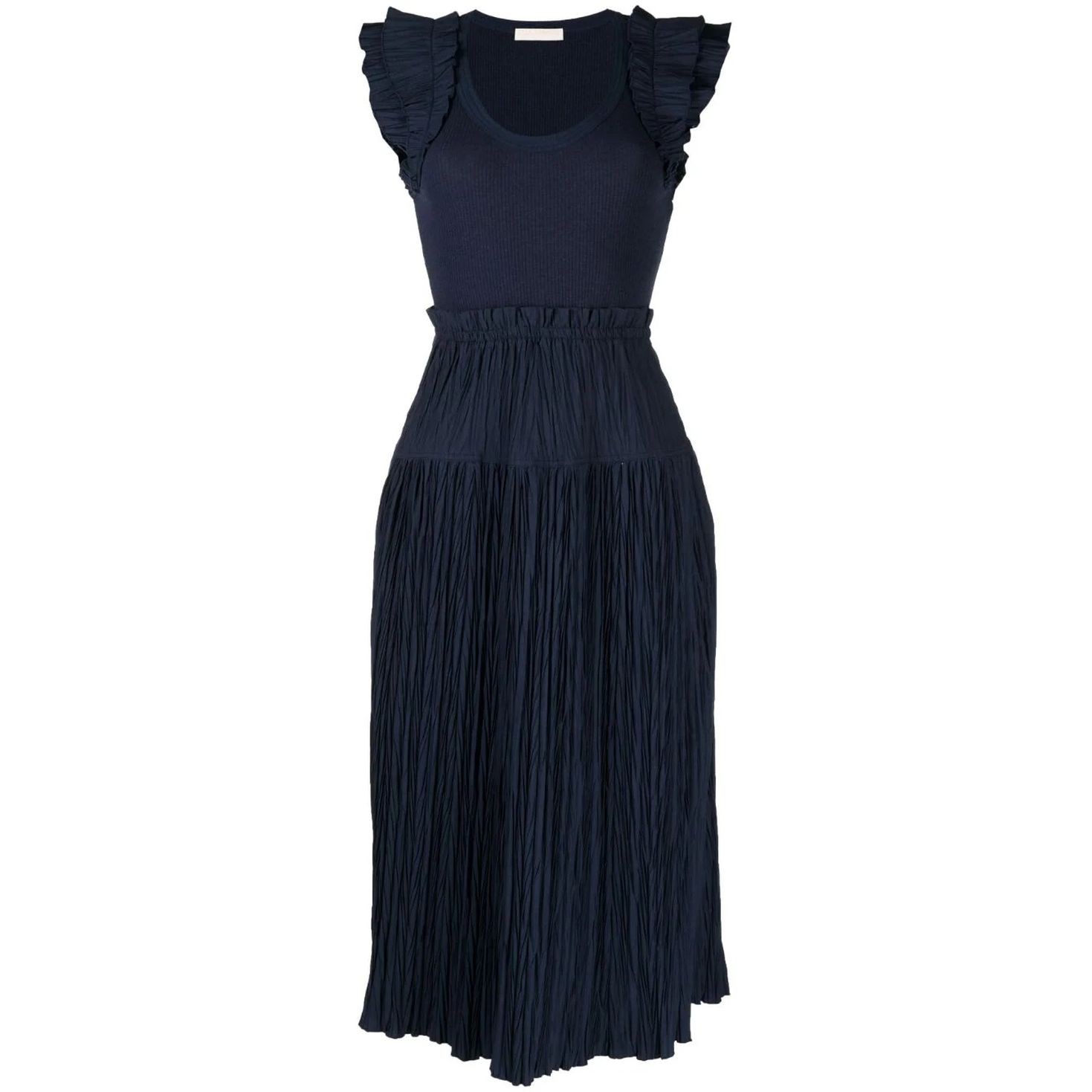 ULLA JOHNSON Midi suknelė moterims, Mėlyna, Virginia Dress 1