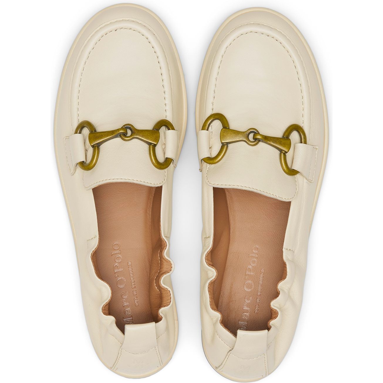 MARC O'POLO Loaferiai moterims, Smėlio, Mod. Alva 4A Loafer 4