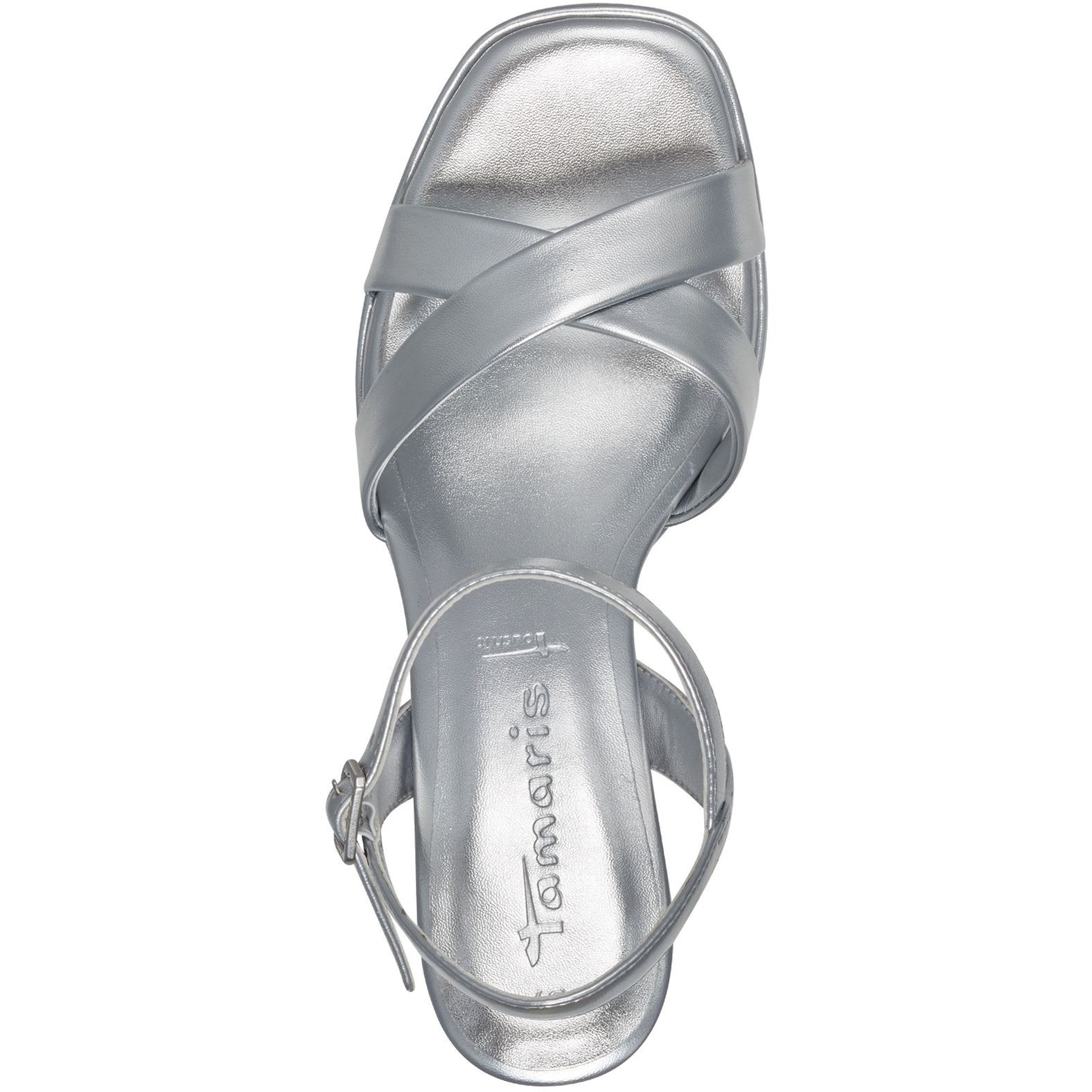 TAMARIS Basutės moterims, Sidabrinė, Sandals 4