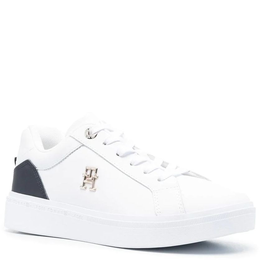 TOMMY HILFIGER Sportiniai bateliai moterims, Balta, TH COURT SNEAKER 1