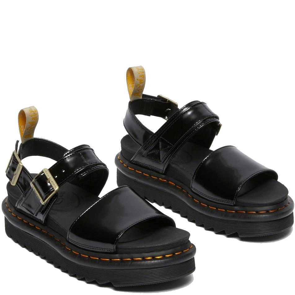 DR. MARTENS Basutės moterims, Juoda, Vegan Voss 3