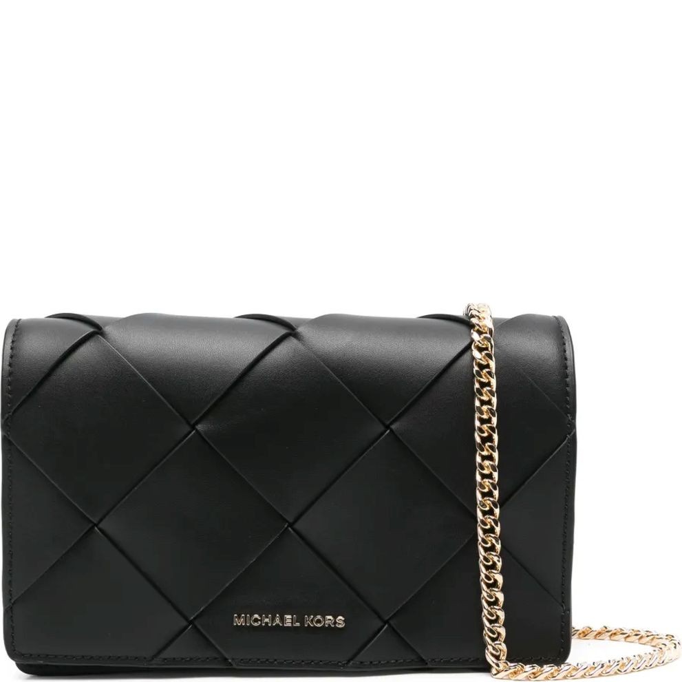 MICHAEL KORS Rankinė per petį moterims, Juoda, Md flap crossbody 1