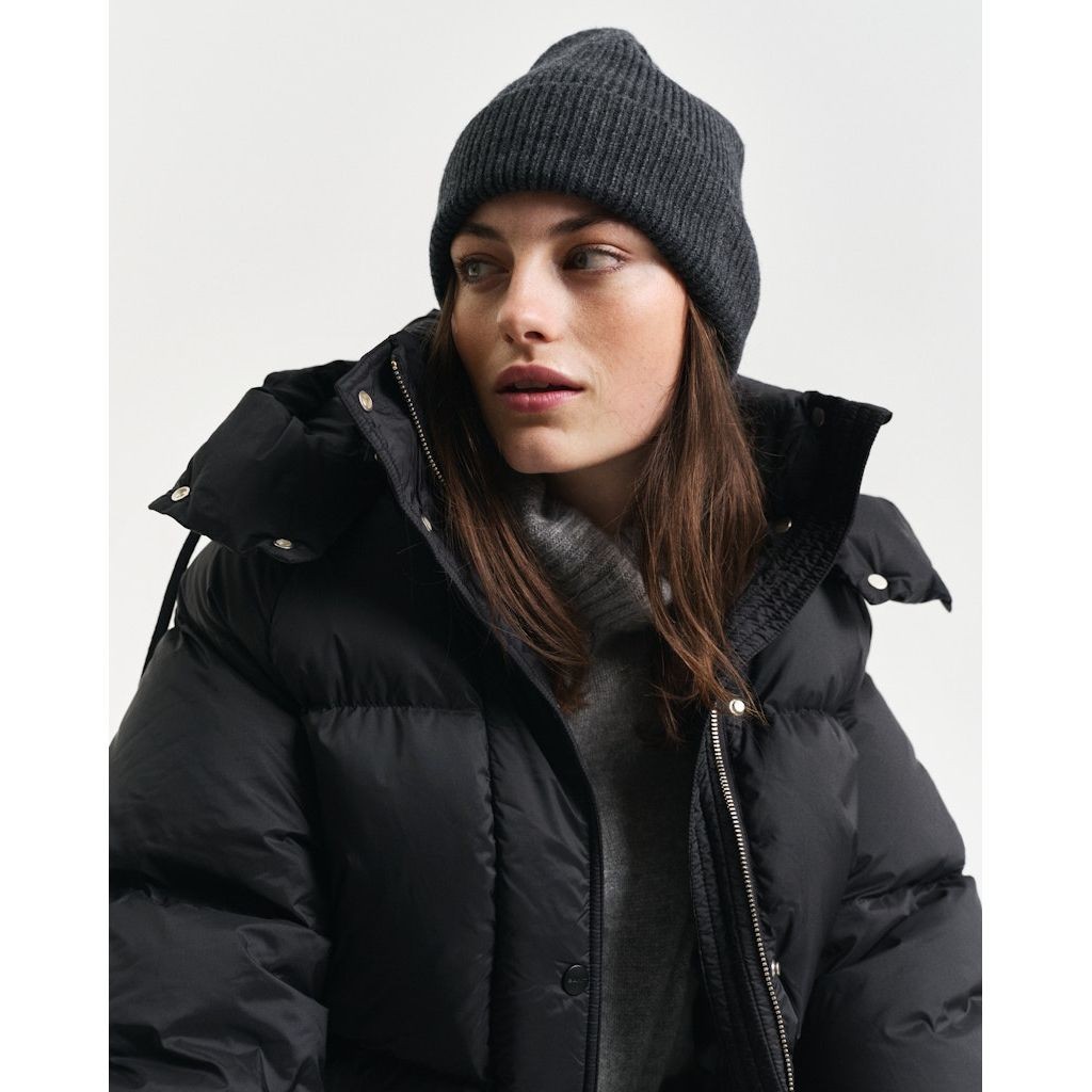 GANT Kepurė moterims, Pilka, Wool ribbed beanie 2