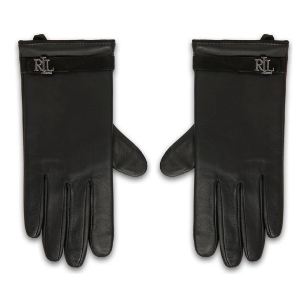 LAUREN RALPH LAUREN Pirštuotos pirštinės moterims, Juoda, Glove 1