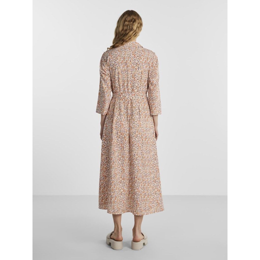 PIECES Midi suknelė moterims, Raudona, PCAURA 3/4 ANKLE DRES 4