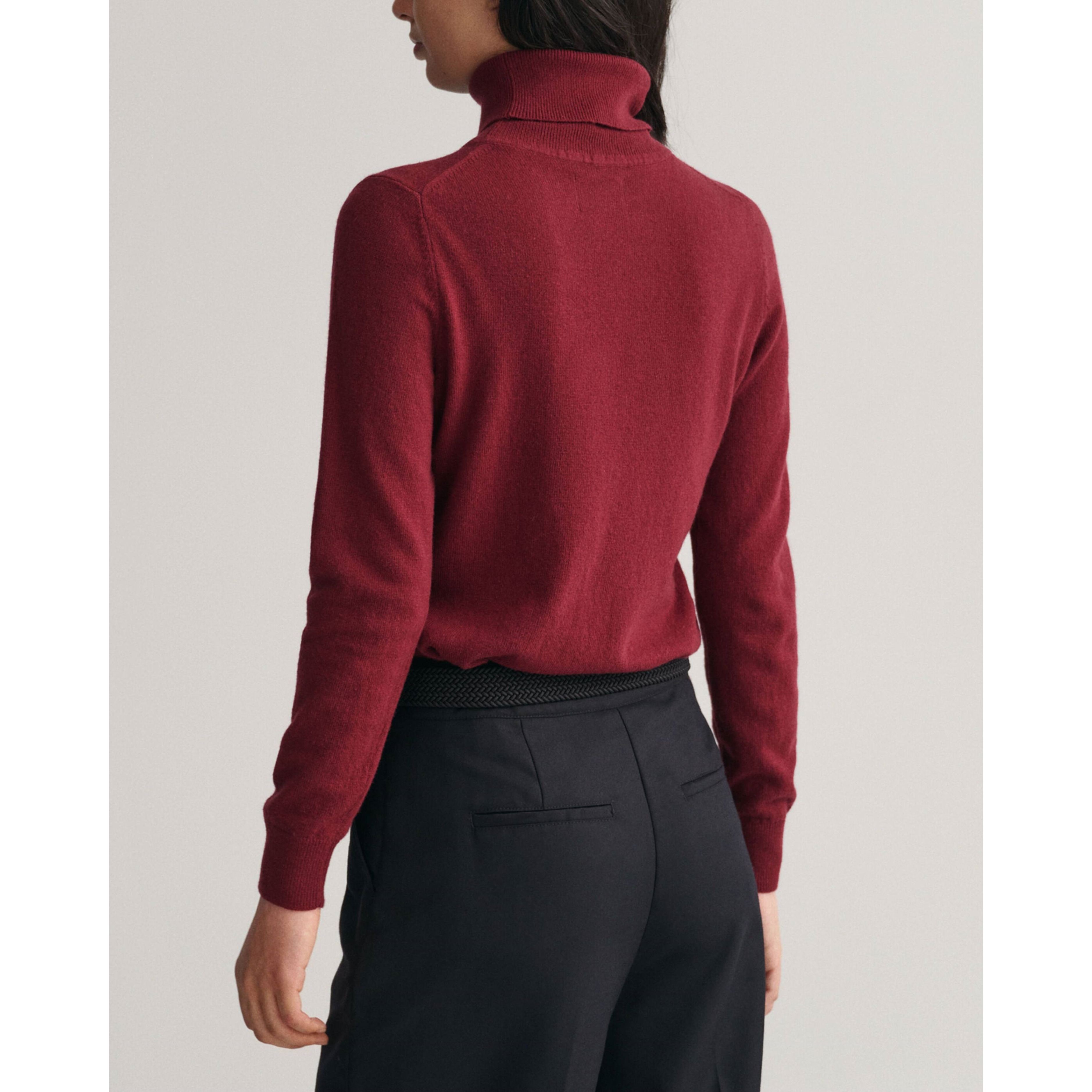 GANT Megztinis moterims, Raudona, EXTRAFINE ROLLNECK 3