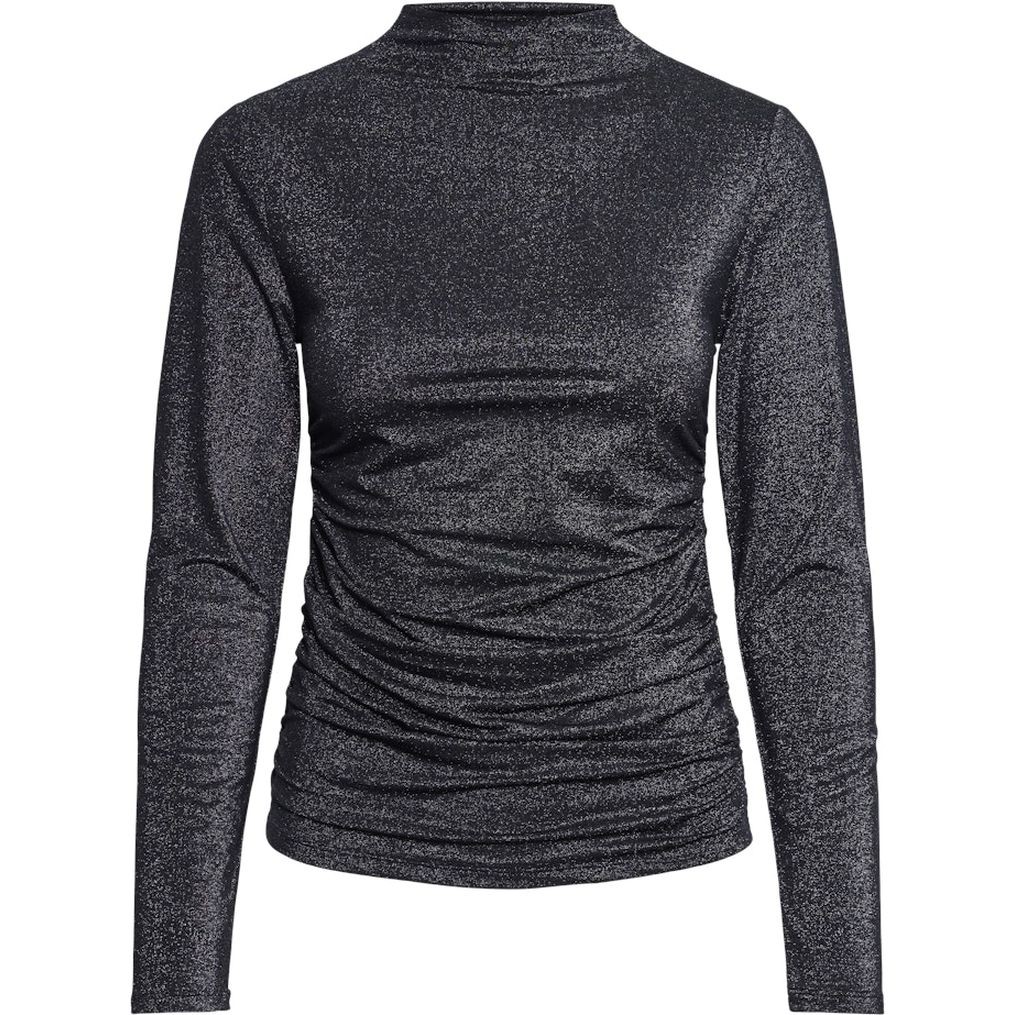 PIECES Palaidinės aukštinta apykakle moterims, Juoda, Monica glitter top 1