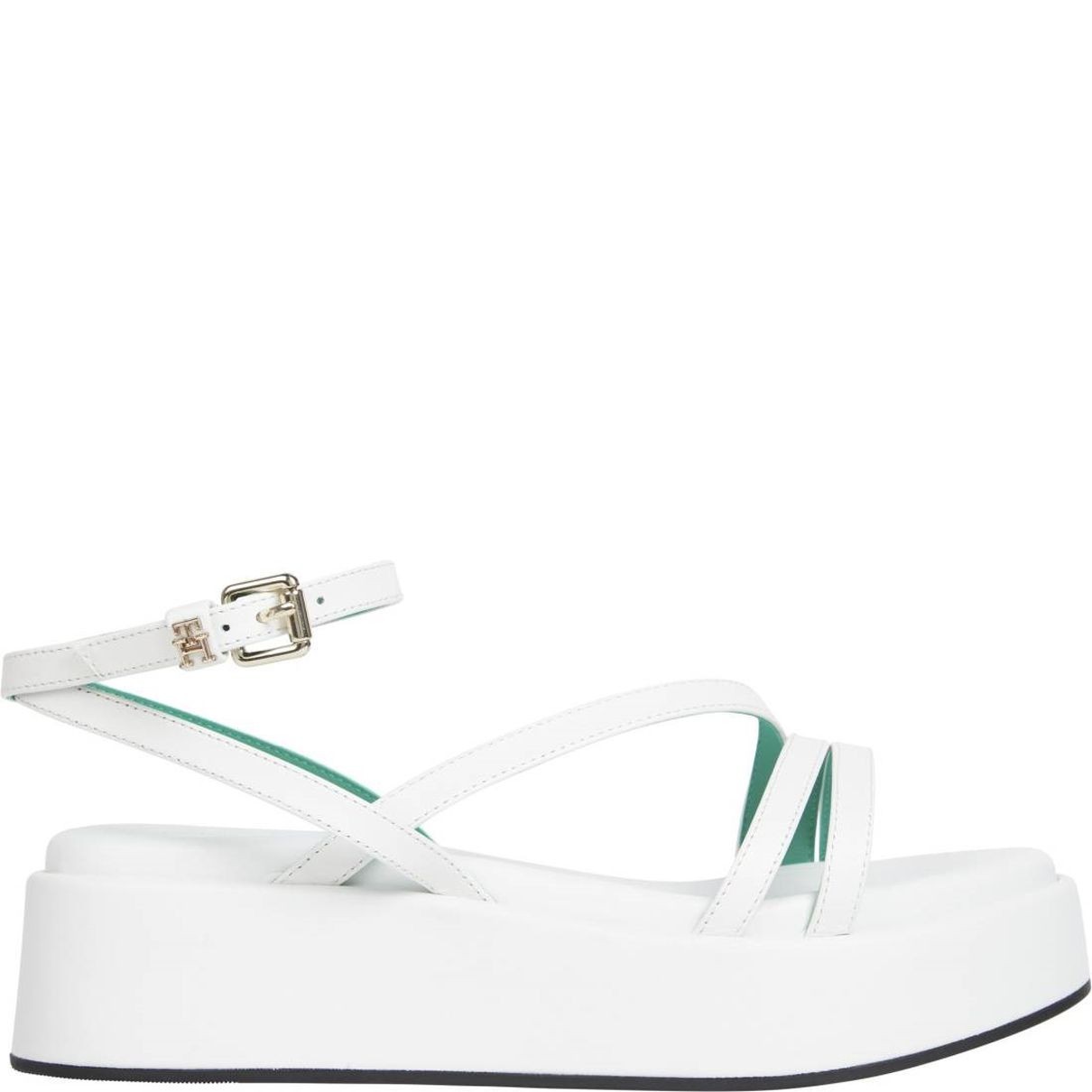 TOMMY HILFIGER Basutės moterims, Smėlio, Strap platform sandals 1